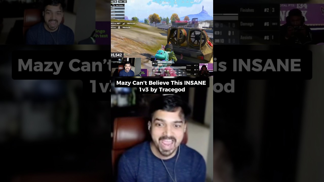 Mazy Shocked by RNTX Tracegod 1v3 in BGMS #BGMS #RNTX #Mazy