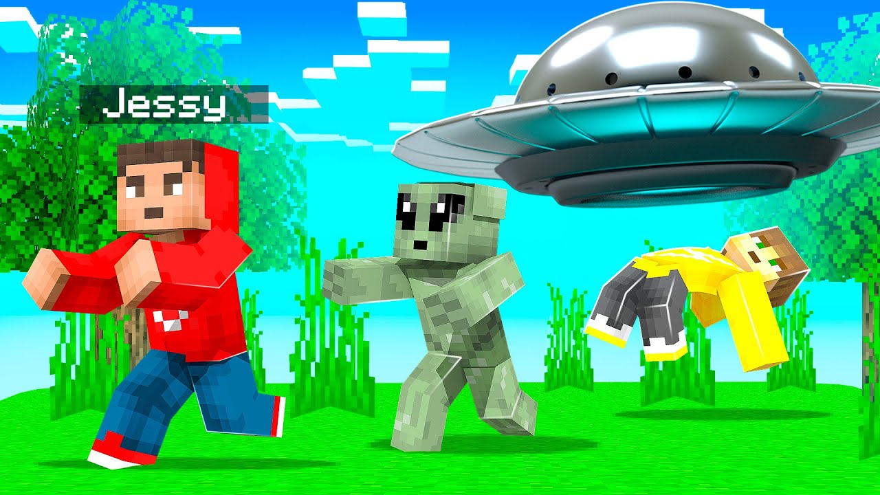 VLUCHTEN Van De ALIENS In SCHAAP STAD! (Minecraft Survival)