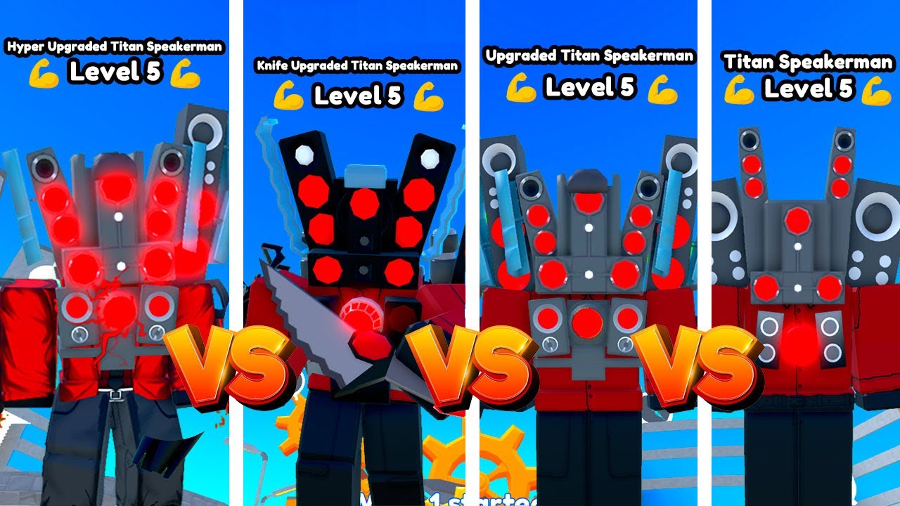 ¡HYPER vs KNIFE vs UPGRADED vs TITAN SPEAKERMAN! Toilet Tower Defense Roblox