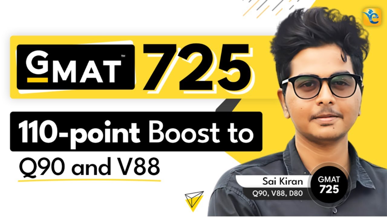 GMAT 725 | From 615 to 99th Percentile with Perfect Q90 & V88 | GMAT Journey of Sai Kiran
