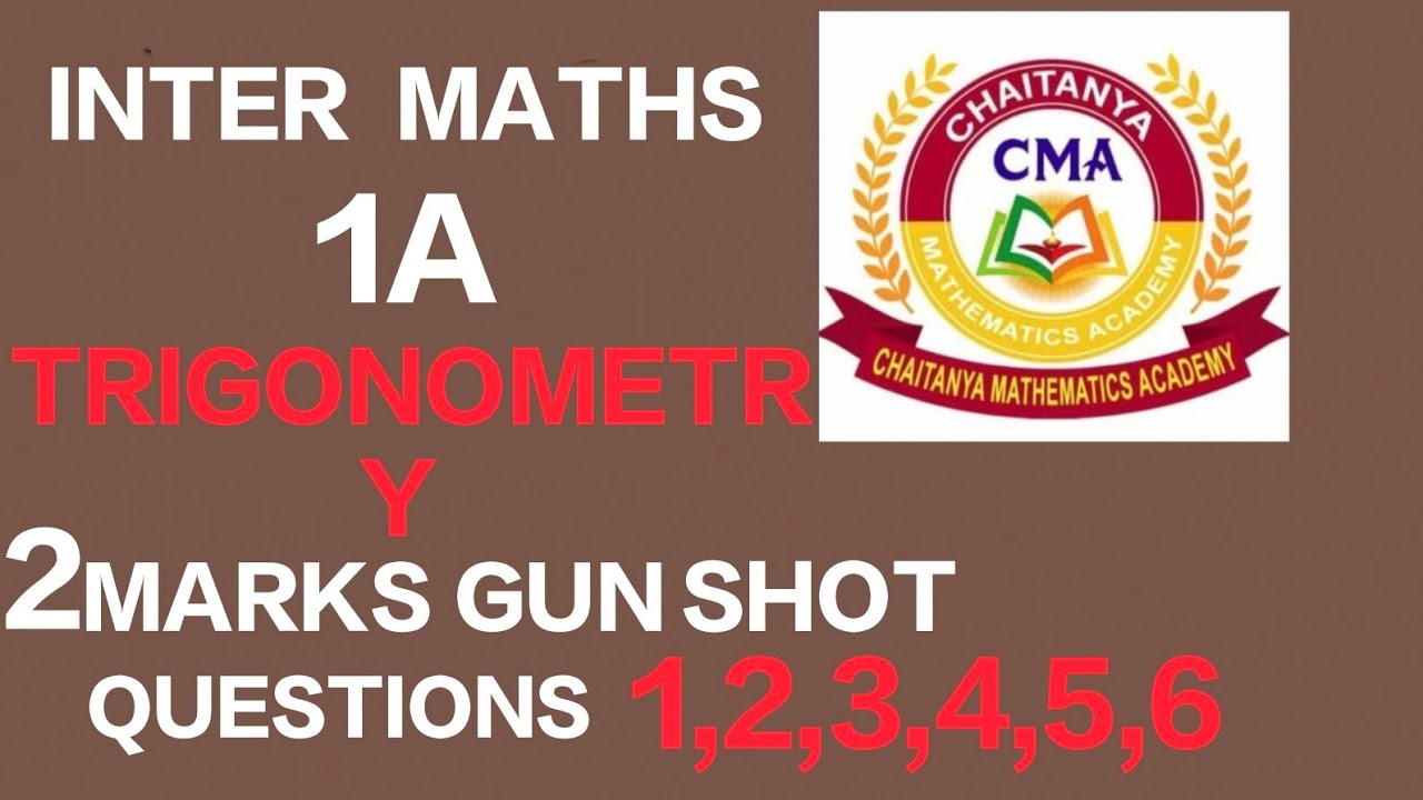 INTER MATHS 1A TRIGONOMETRY ( TG & AP)