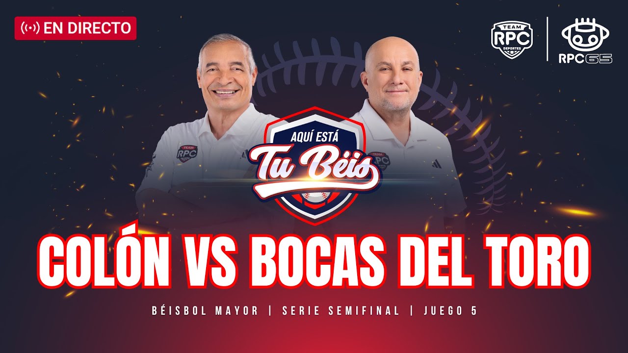 Colón vs Bocas del Toro - Juego 5 de la serie semifinal del Béisbol Mayor 2025