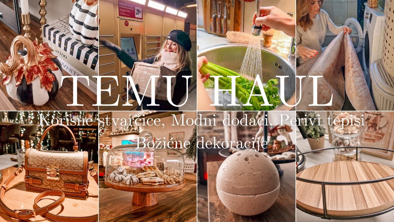 NOVI TEMU HAUL︱Korisne stvarčice, Perivi tepisi, Dekoracije, Modni dodaci