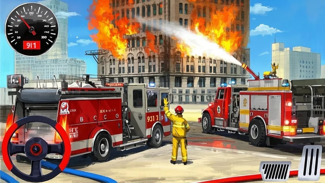 US Firefighter Rescue 3D – Drive Fire Truck & Save City | Android Gameplay