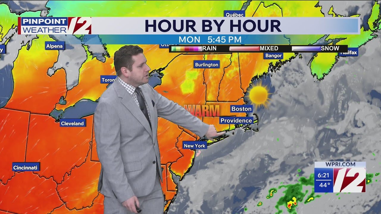 WPRI 12 Weather Forecast 3/8/26: Cloudy With Showers, Fog Today; Nicer Monday and Tuesday