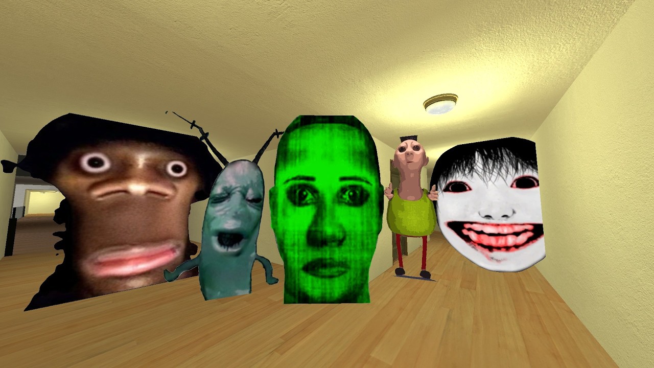 MY NAME IS SELENE GREEN PLANKTON  HAMOOD AND YOSHIE AUUGHH IN ALL NEXTBOT #crazymod1m #gmod #nextbot