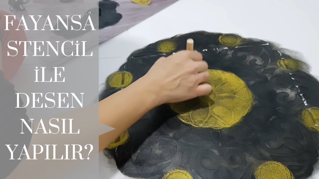 FAYANSA DESEN NASIL YAPILIR? | Stencil Uygulaması