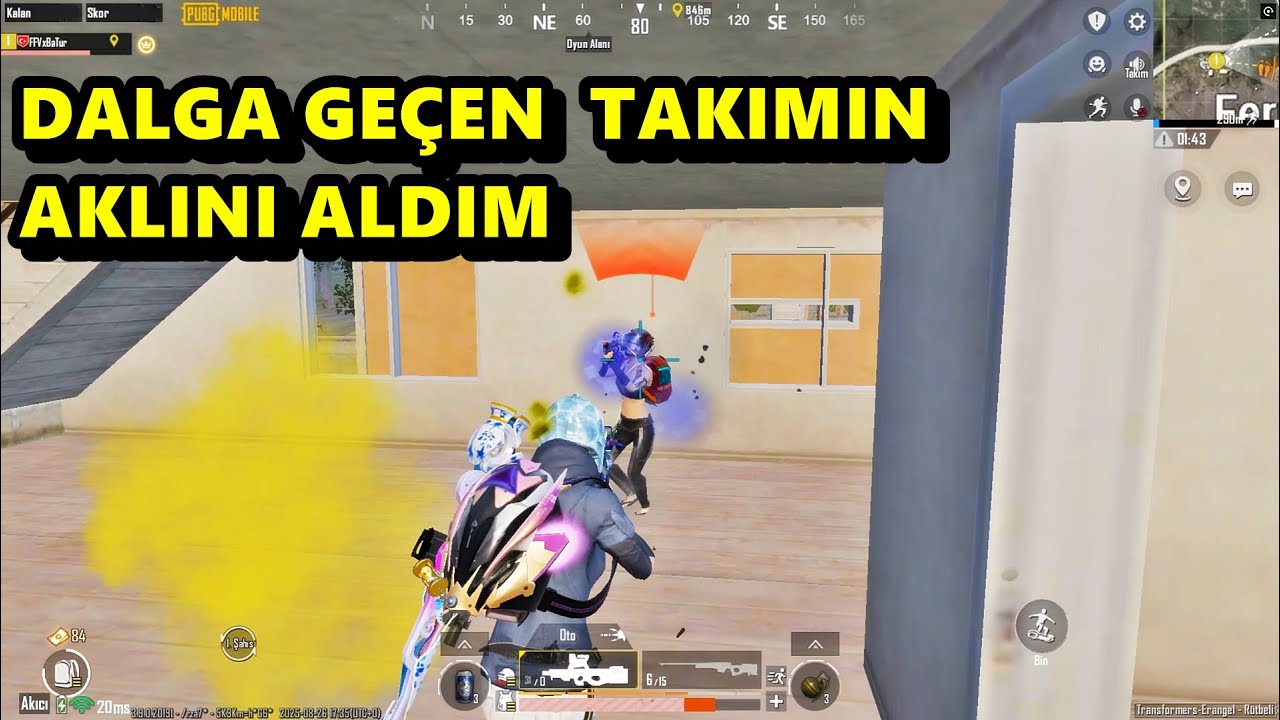 DALGA GEÇEN TAKIMIN AKLINI ALDIM ! BATUR GAME SOLO SQUAD PUBG MOBİLE