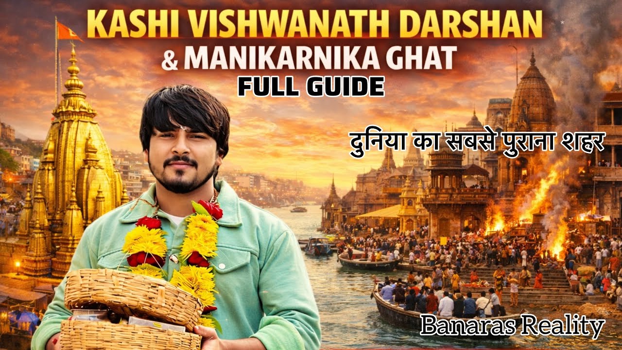 काशी विश्वनाथ मंदिर के दर्शन + मणिकर्णिका घाट की सच्चाई 😱 | जहाँ गंगा भी उलटी बहती है | Full Guide👍
