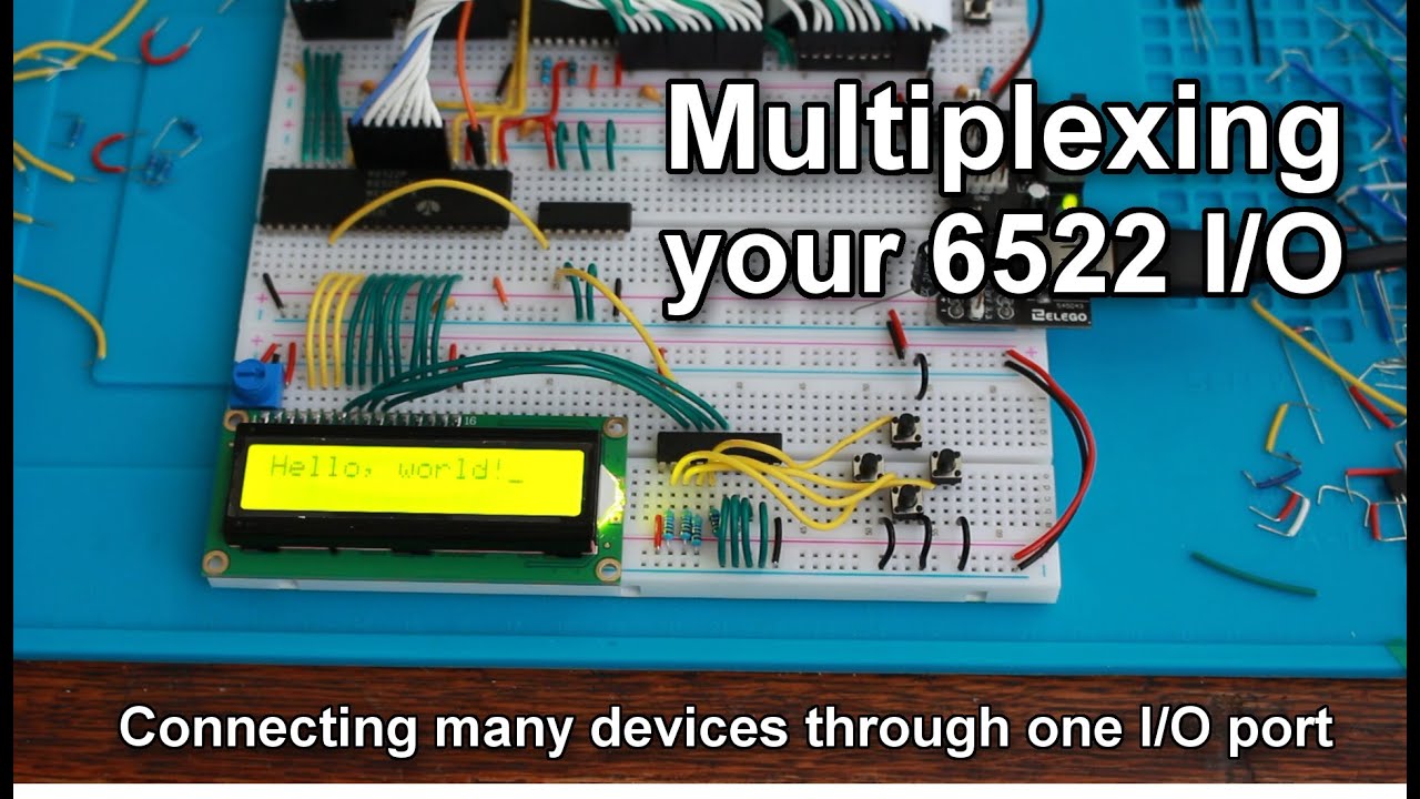6522 I/O Multiplexing - How to connect lots of devices to one 6522 VIA