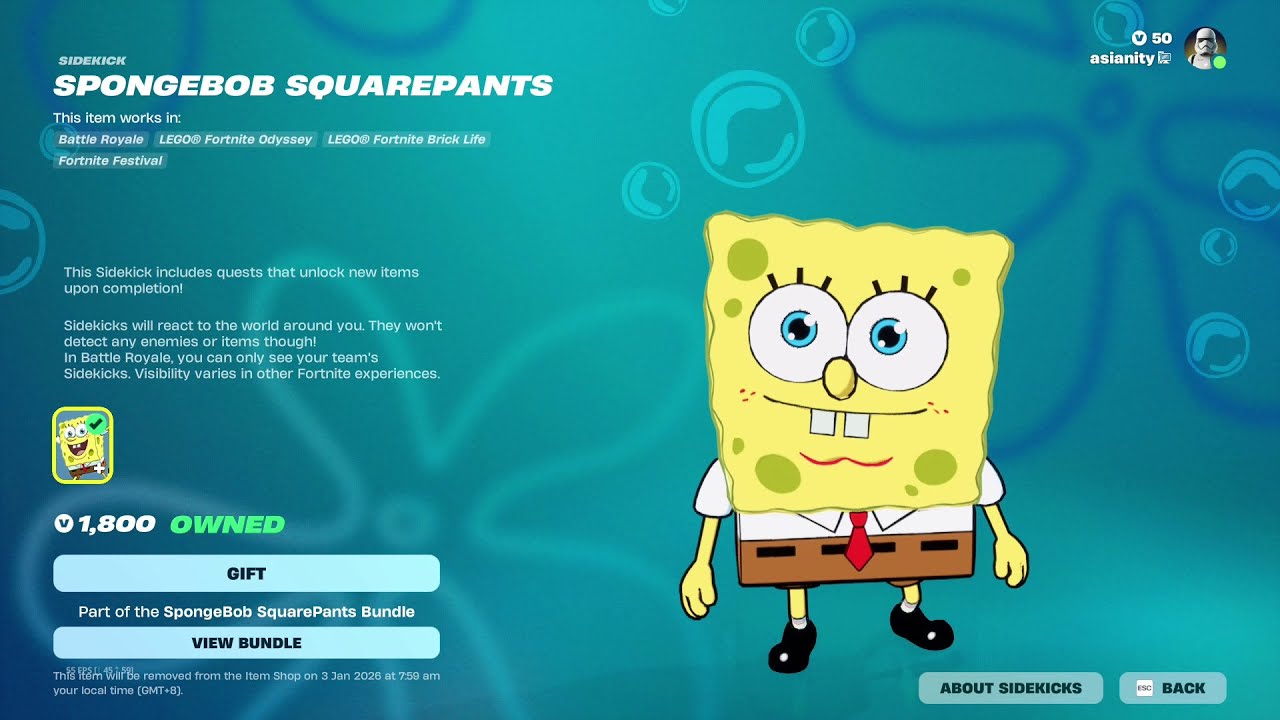 Fortnite SPONGEBOB SQUAREPANTS