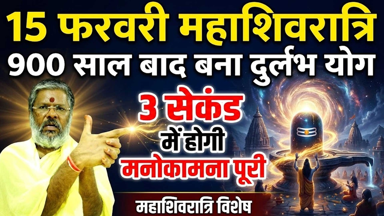 15 फरवरी महाशिवरात्रि 900 साल बाद बना दुर्लभ योग 3सेकंड में होगी मनोकामना पूरी #vasantvijayjimaharaj
