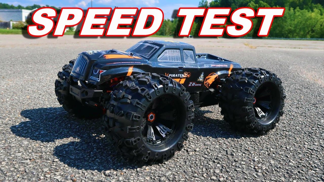 FAST GIANT RC Monster Truck Speed Test - ZD Racing MT8 Pirate 3 - TheRcSaylors
