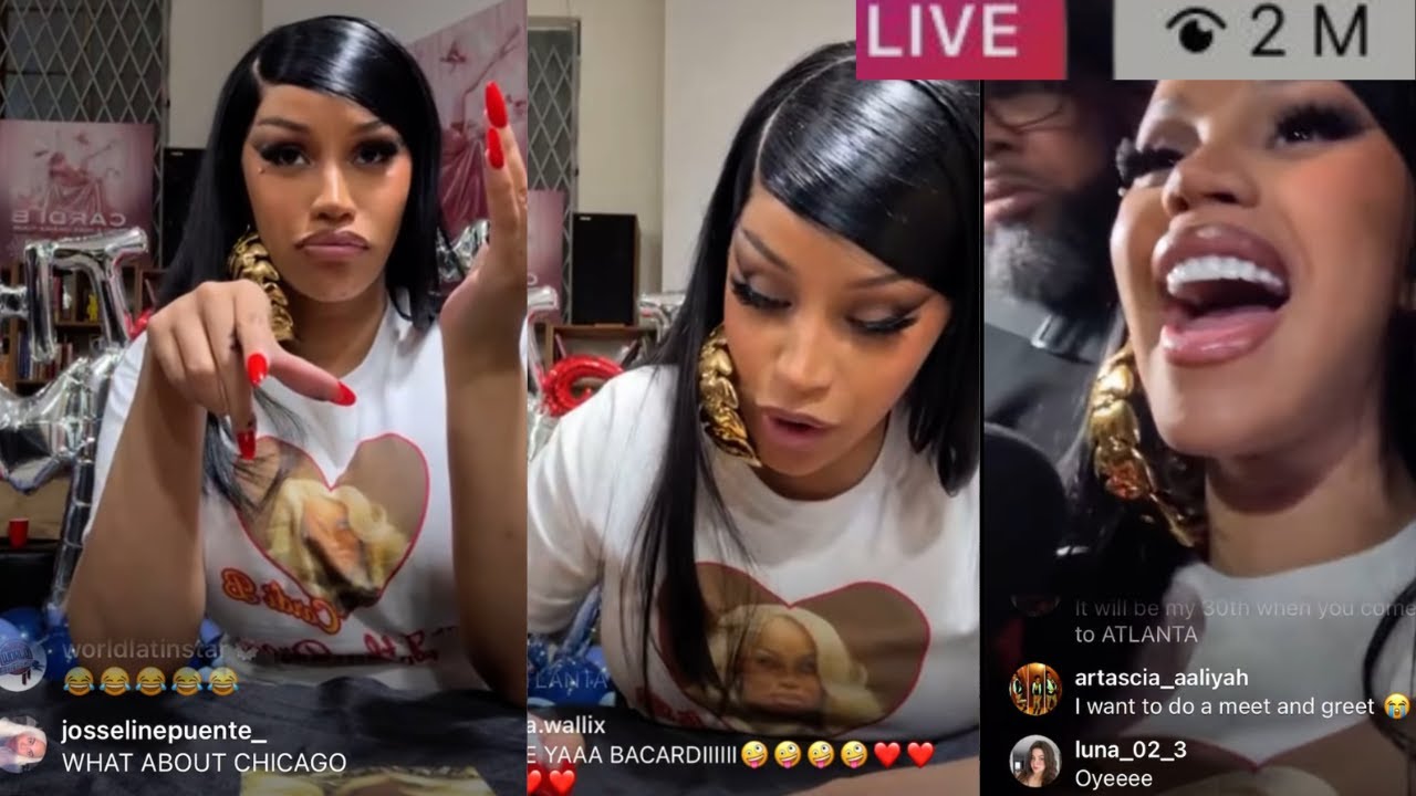 CARDI B GOES LIVE 📸 TALKS JT DRAMA, YOUNG THUG & HER PREGNANCY WHILE SIGNING CDS 💿