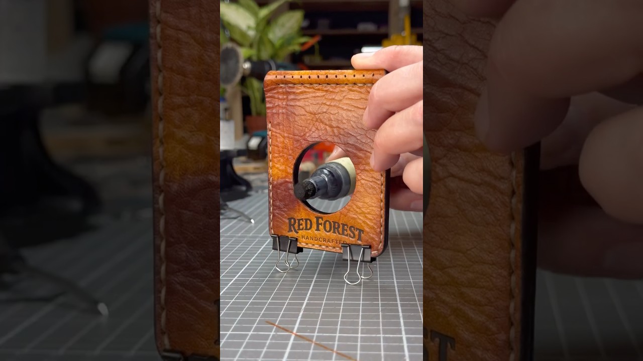 Leather Goods | Money Clip With Card Slot | Leather Craft ASMR #asmr #diy #handmadeleather