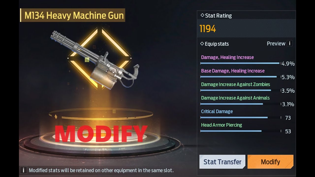 Undawn M134 Heavy Machine Gun Modify