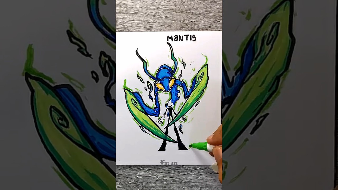 drawing stickman power summon crow x mantis #shorts #art #drawing #stickman