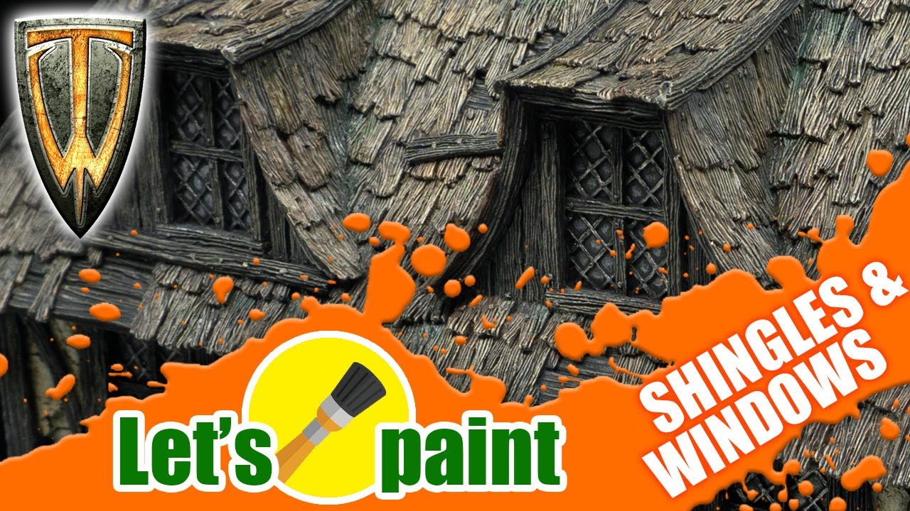 Painting SHINGLES & WINDOWS on Tabletop World models!