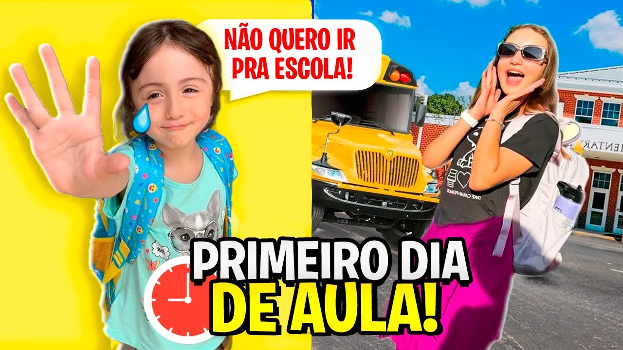 MINHA FILHA NÃO QUER IR PARA A ESCOLA e PRIMEIRO DIA de AULA 2024 - PAI TAMBÉM VLOGA