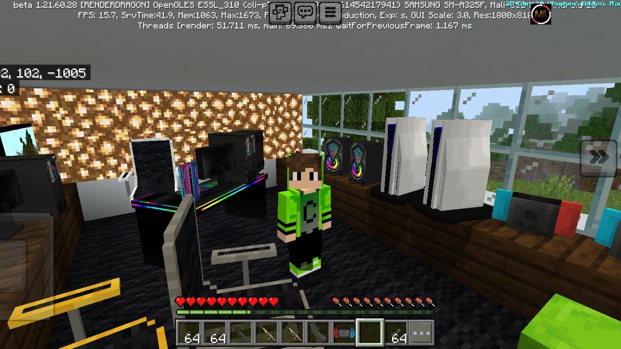I build a gaming shop in minecraft 