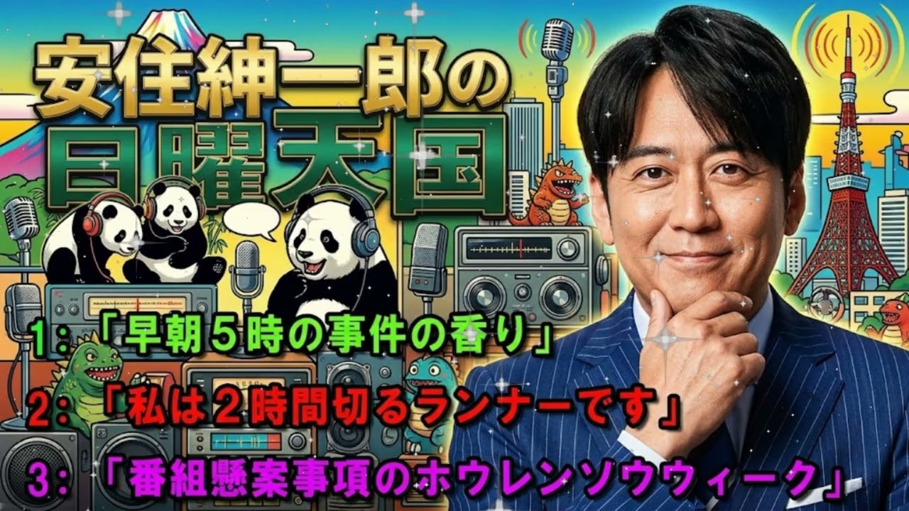 💦 【神回】早朝5時に何が起きたのか？安住紳一郎が巻き込まれた「事件の香り」がヤバすぎる｜日曜天国 作業・睡眠用BGM