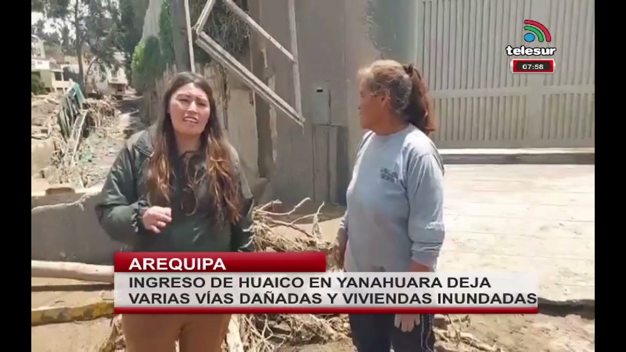 INGRESO DE HUAICO DE YANAHUARA DEJA VARIAS VÍAS DAÑADAS Y VIVIENDAS INUNDADAS - #arequipa