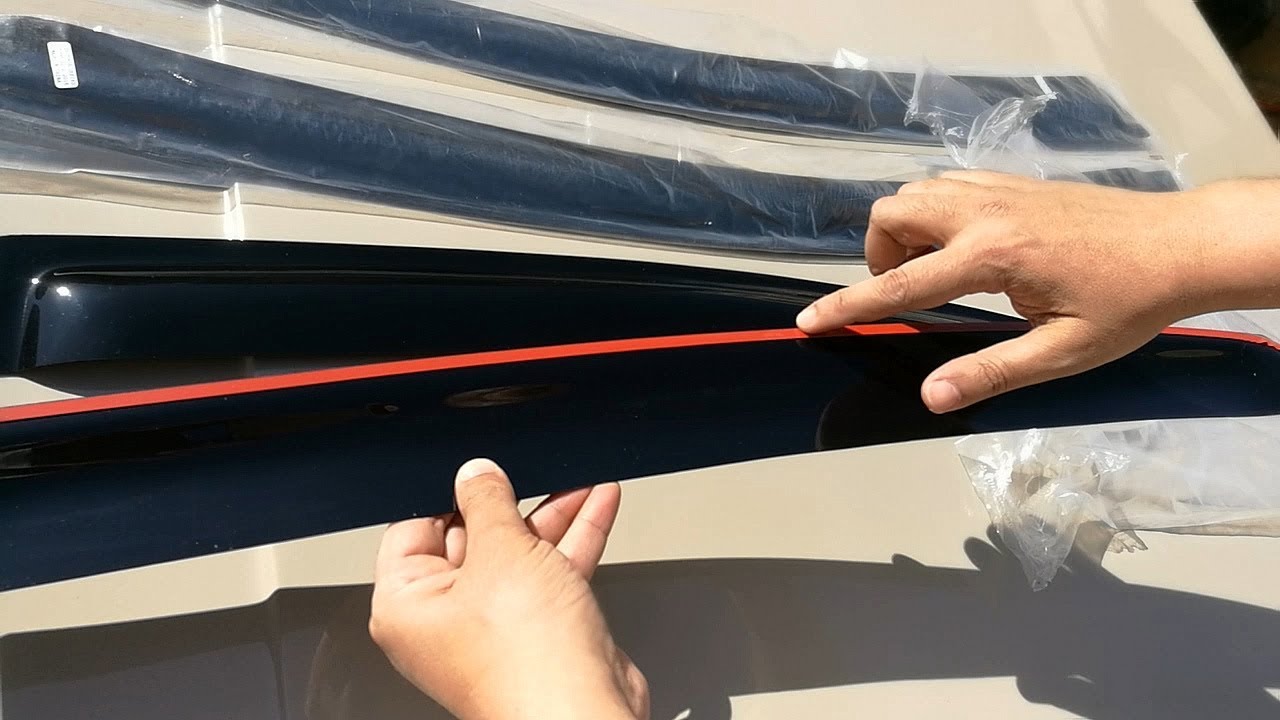 استعراض هوايات نيسان سنترا وطريقة تركيبها على السياره والشكل النهائي wind deflector visor sentra