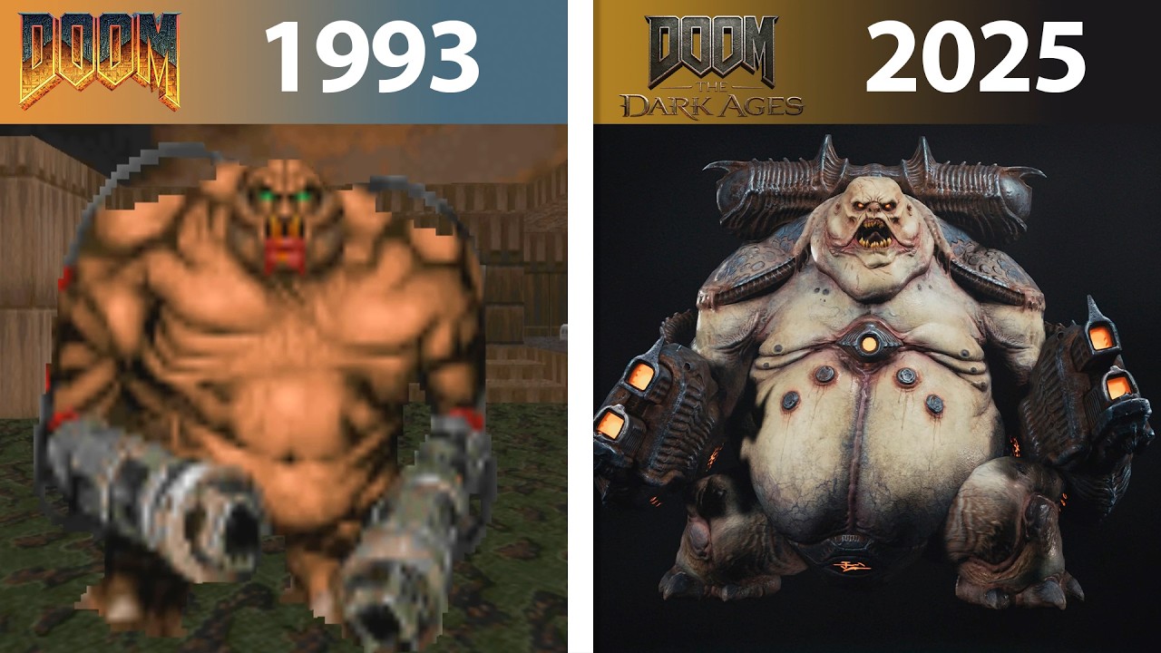 DOOM: The Dark Ages | Monsters Evolution | 1993 - 2025 | Direct Comparison Model Viewer