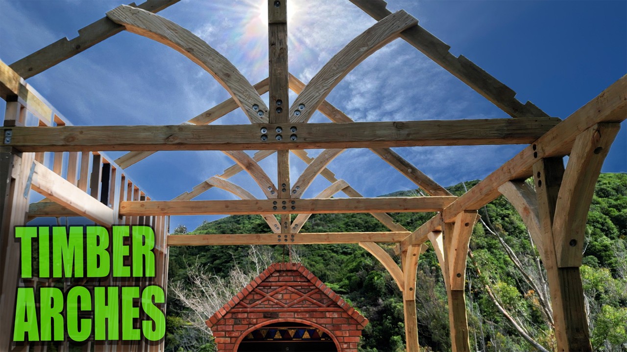 Timber Frame Arches & Roof Trusses &ndash; Tiny Barn Build (Pt 17)