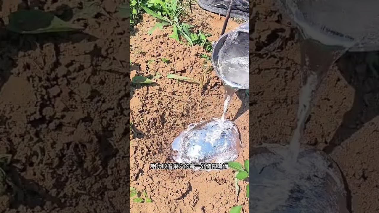 外來入侵物種紅火蟻泛濫成災！村里人用1000度鋁水灌入巢穴，竟意外得到這么漂亮的天然藝術品！值得收藏！#消滅外來入侵物種 #紅螞蟻 #難得一見 #我的鄉村生活