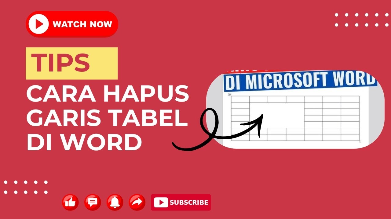 Cara hapus garis tabel di word