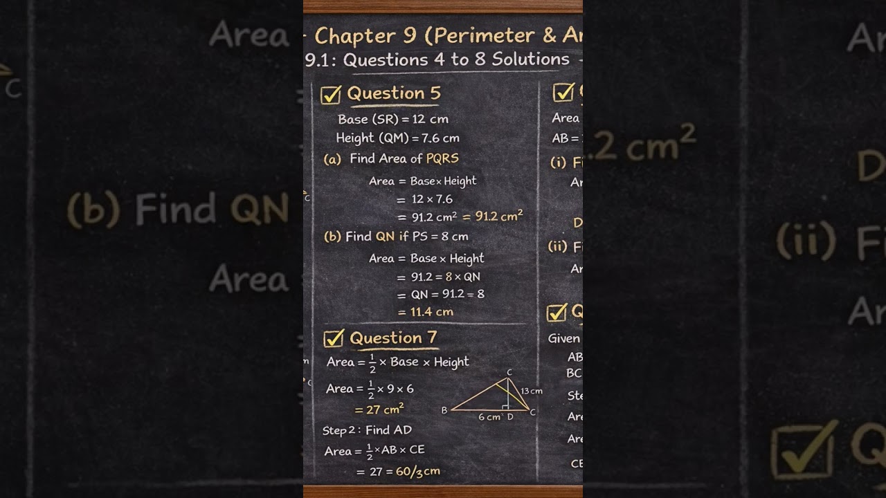 90% Students Make This Mistake! | Ex 9.1 Q5–Q7#shorts # viralvideo #mathswithseema💯🔥🏆