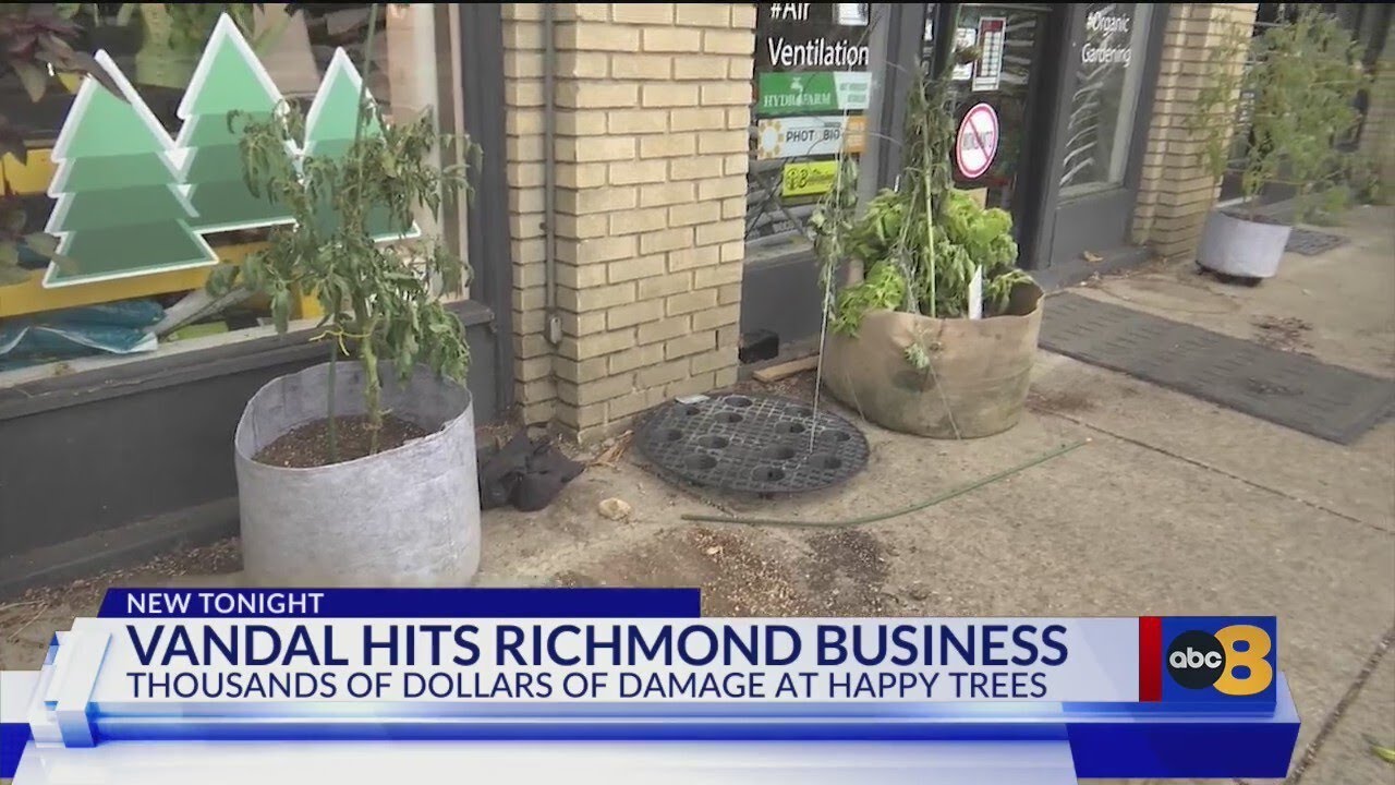 Garden at Richmond business Happy Trees destroyed by vandal