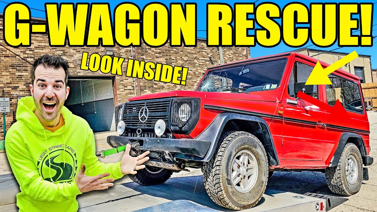 Rescuing A RARE Mercedes G-Wagon That's Been Sitting FOREVER! FIRST START! INSANE INTERIOR & MANUAL!