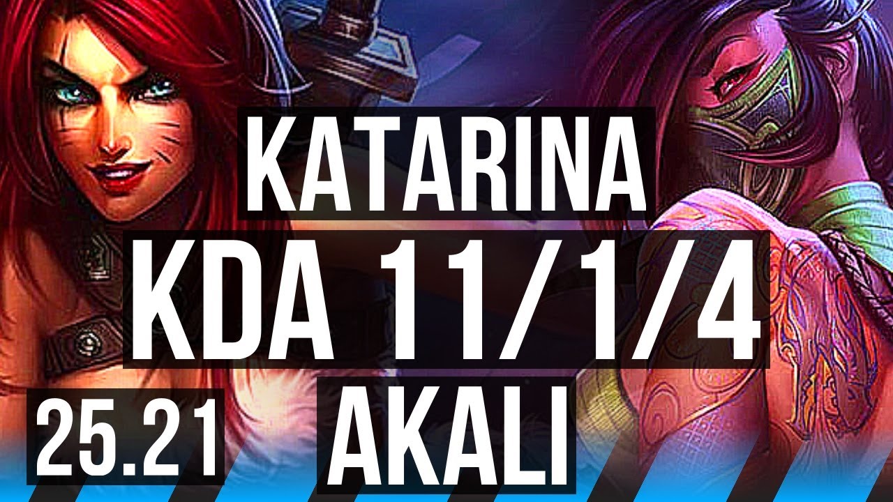 KATARINA vs AKALI (MID) | 69% winrate, Legendary | KR Grandmaster | 25.21