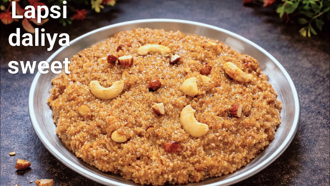Instant sweet, अगर कुछ मीठा खाने का मन करें तो इस मीठे को जरूर बनाएं, दलिया लापसी,Easy sweet recipe 