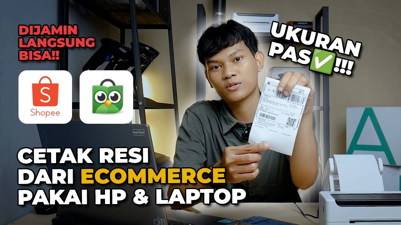 CETAK RESI DARI SEMUA E-COMMERCE | PAKAI HP DAN LAPTOP