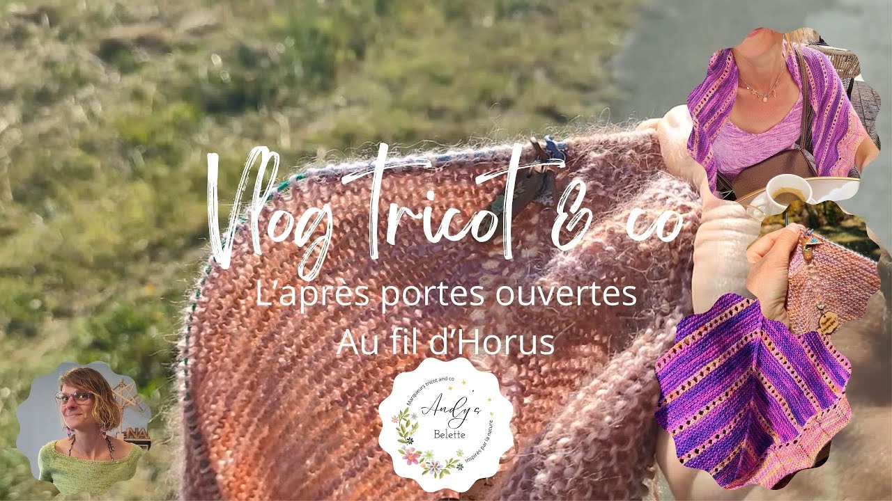 Podcast tricot; la vie après les portes ouvertes Au fil d'Horus. Projets terminés, cast-on, achats