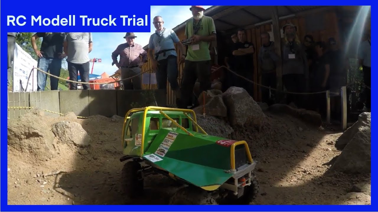 Scale Modellbau RC Truck Trial 4x4 Sektion 1 EM 2019. RC Truck Trial Reglement Eigenbau im  Parcour.
