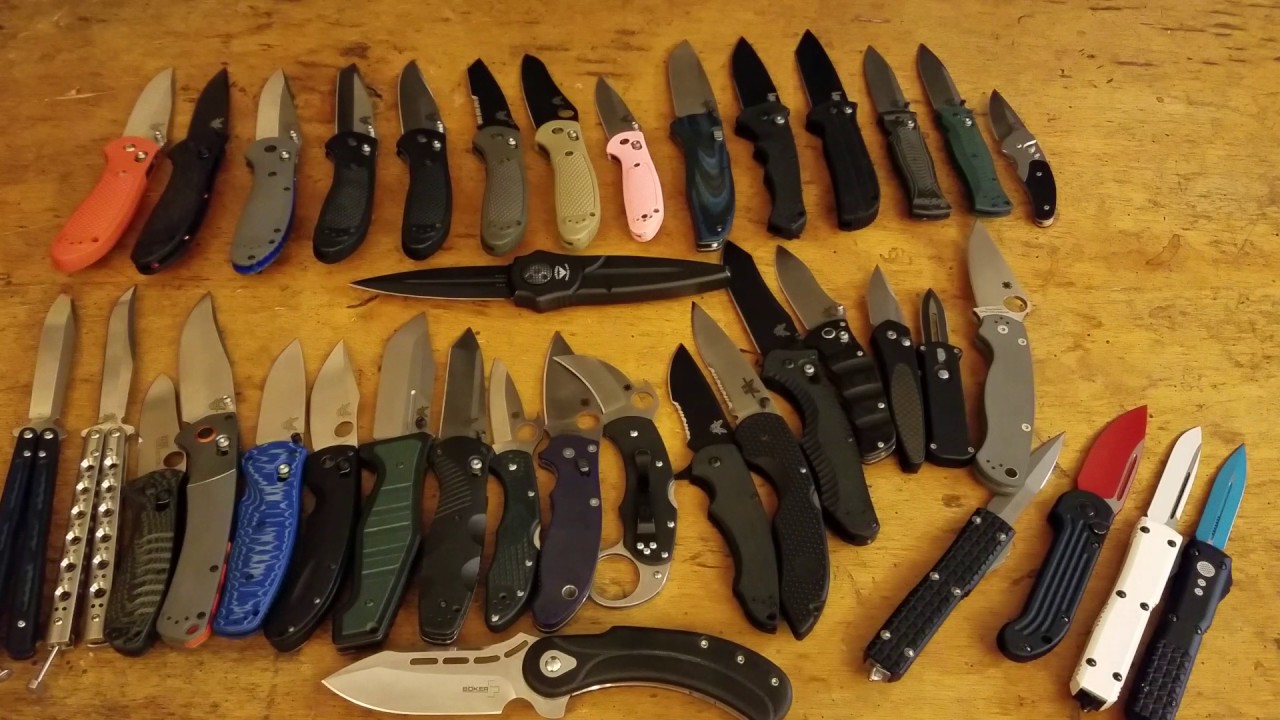 Knife collection Dec.2016 folding knives