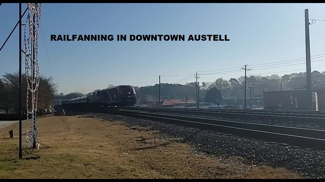 Railfanning in Downtown Austell (Ft. UP, NS, BNSF, and Amtrak) 12-13-25