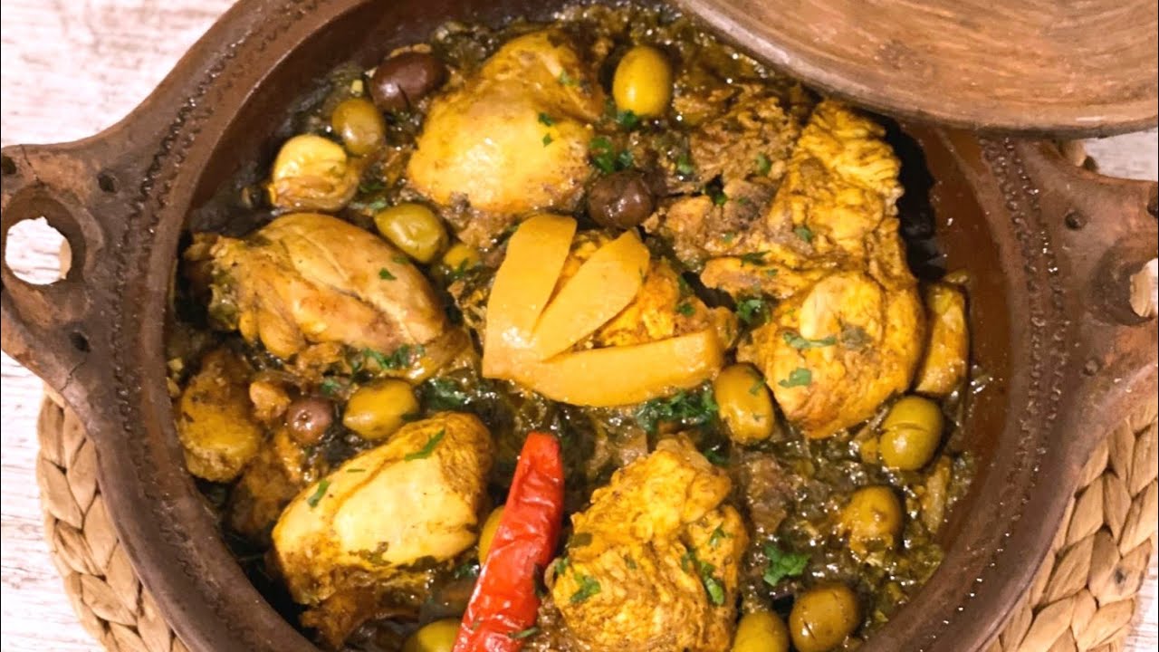 TAJÍN DE POLLO CON ACEITUNAS **Auténtico y tradicional 🇲🇦