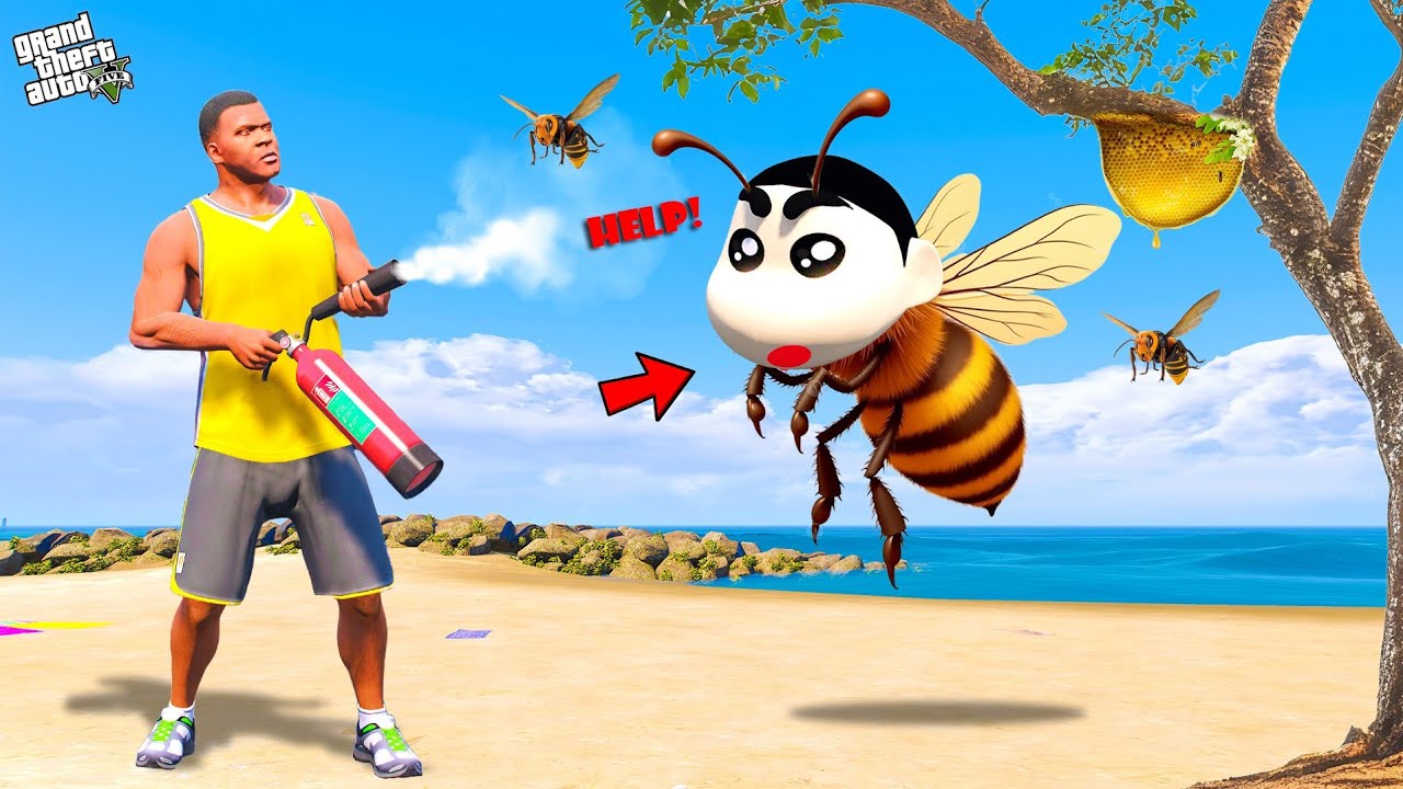 Shinchan Become a Biggest Honeybee Shinchan in GTA 5