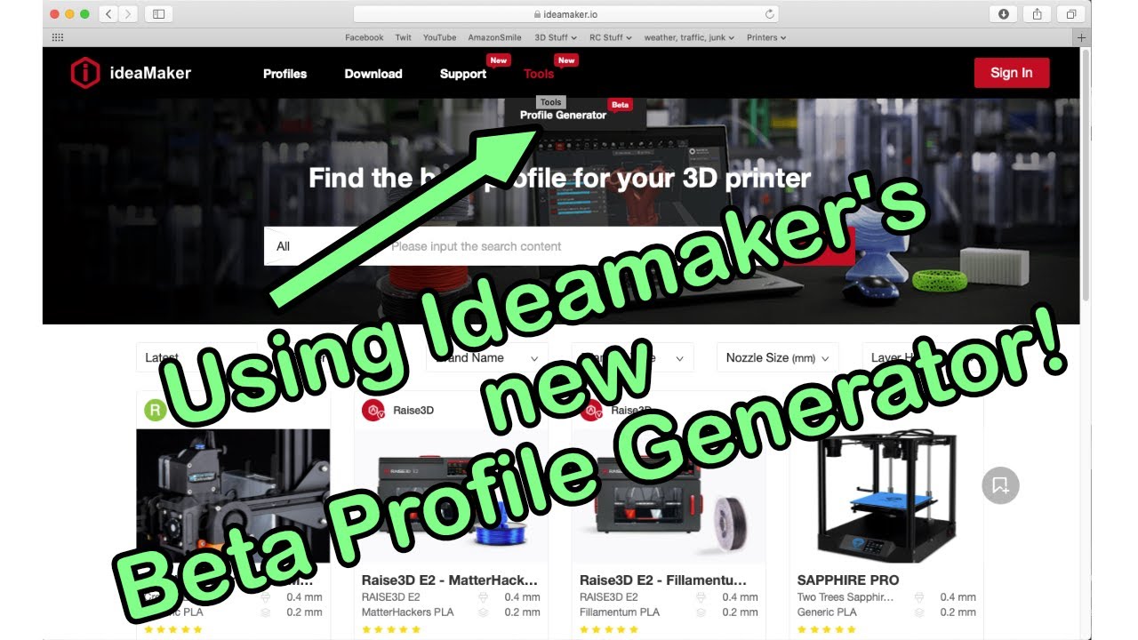 Ideamaker profile generator