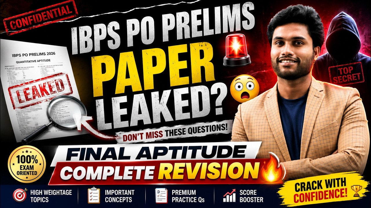IBPS PO PRELIMS PAPER LEAKED? 😱| FINAL APTITUDE COMPLETE REVISION 🔥