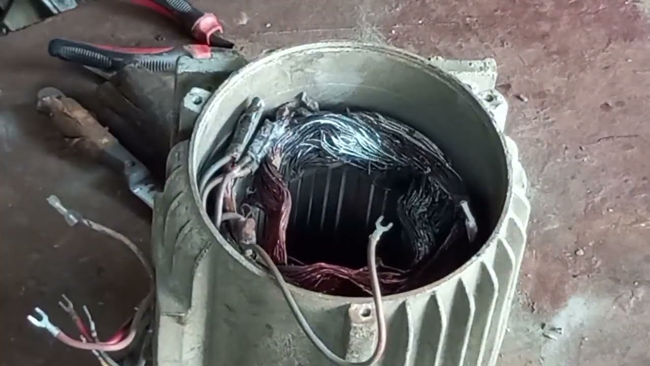 Full repair rewind vespa motor compressor in 3 wires 4 poles winding 220v.@dodznb238