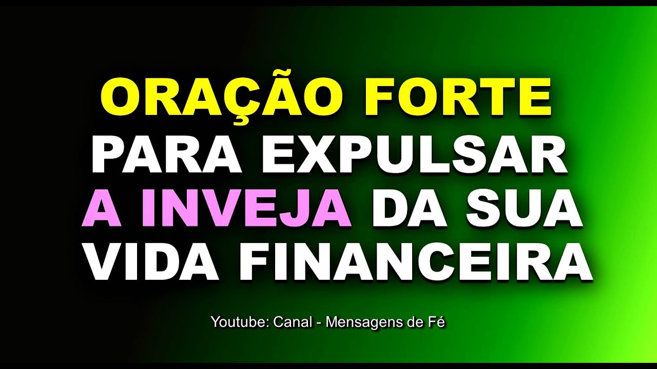 Oração contra inveja e olho gordo na vida financeira