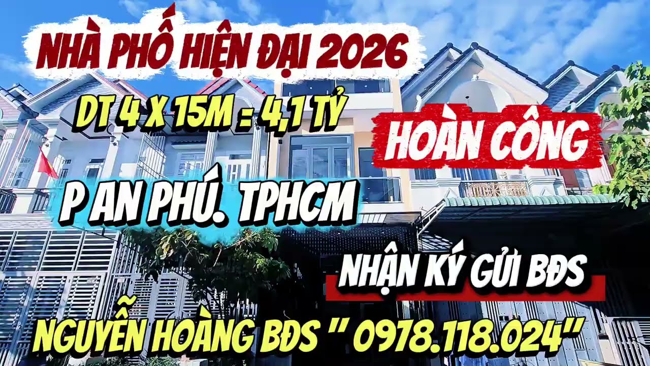BÁN GẤP ‼️NHÀ PHỐ HIỆN ĐẠI 4,1 TỶ🔥 P An Phú. TPHCM