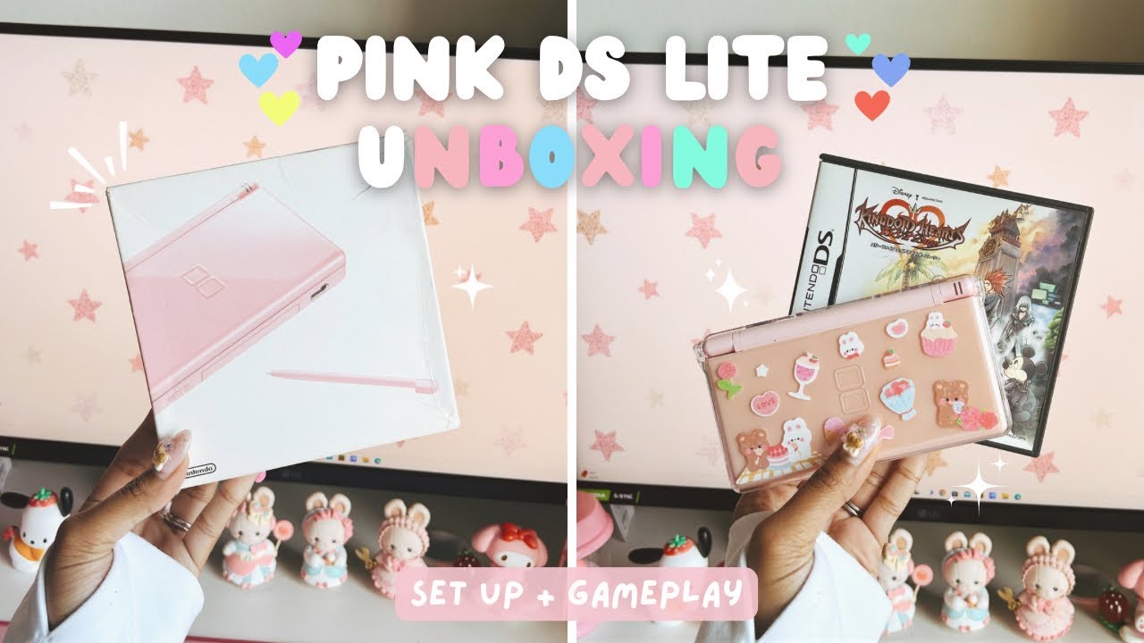 buying a pink nintendo ds lite in 2024 🩰🎀🩷 | ds lite unboxing | set up + kingdom hearts gameplay