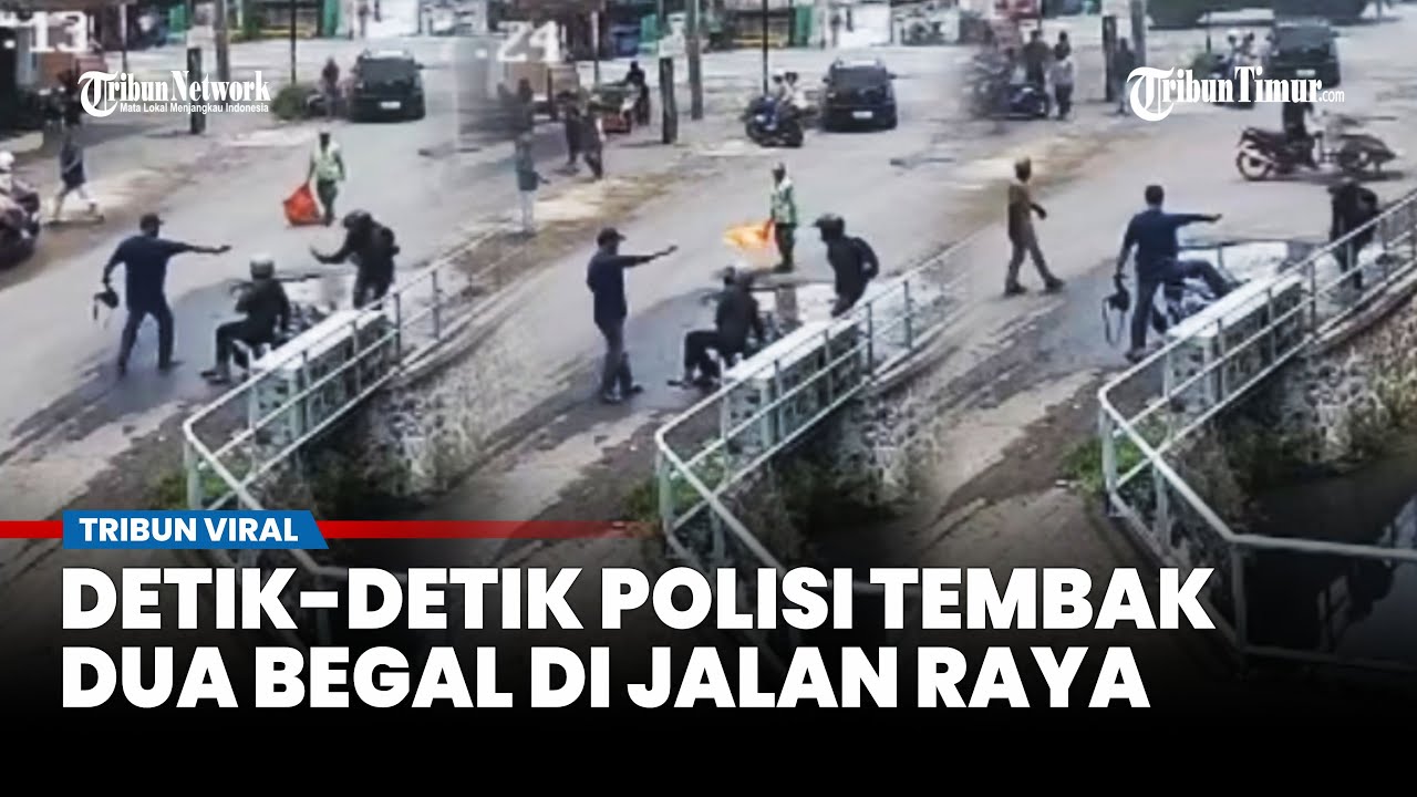 Aksi Menegangkan Detik-detik Polisi Lumpuhkan Pelaku Begal di Probolinggo